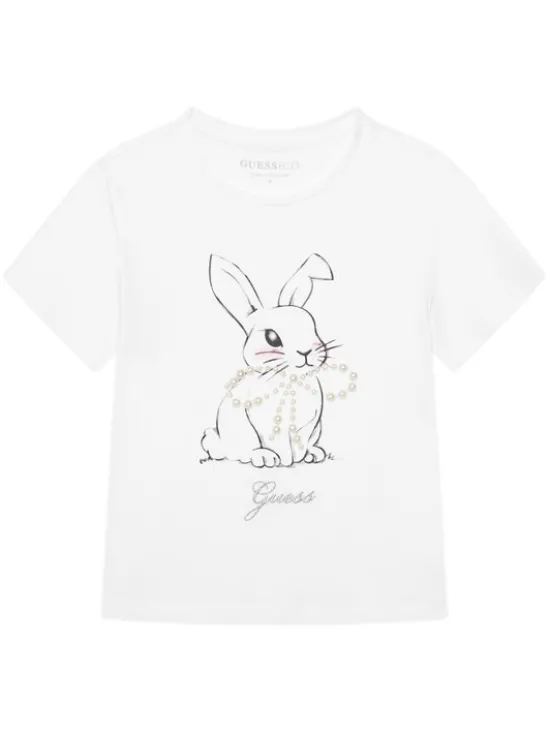 Guess T-Shirt J6RI24 K6YW4 Biały Regular Fit