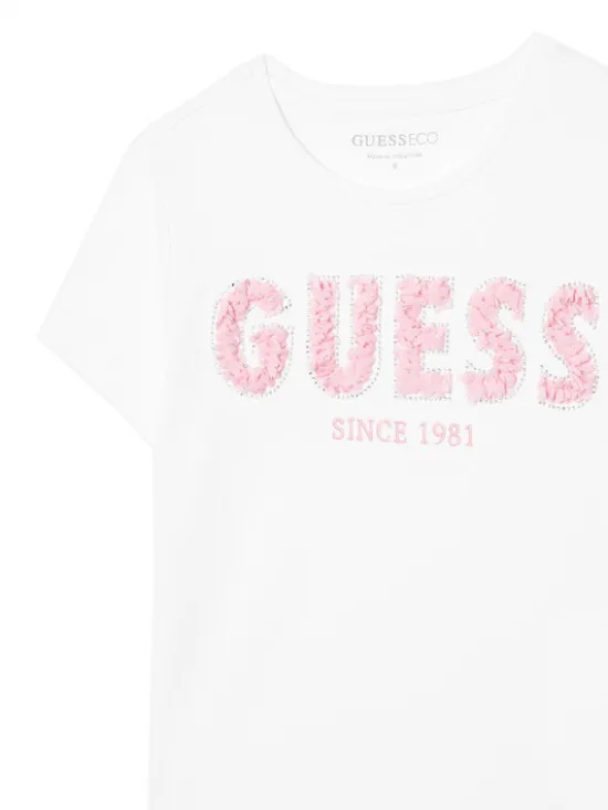 Guess T-Shirt J6RI24 K6YW4 Biały Regular Fit
