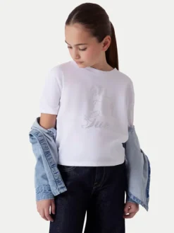 Guess T-Shirt J6RI38 K6YW4 Biały Regular Fit