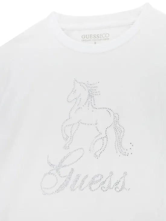 Guess T-Shirt J6RI38 K6YW4 Biały Regular Fit