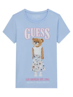 Guess T-Shirt J6RI10 K6YW4 Błękitny Regular Fit