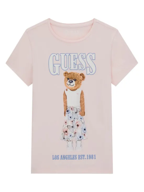 Guess T-Shirt J6RI10 K6YW4 Różowy Regular Fit