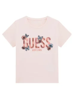 Guess T-Shirt J6RI34 K6YW4 Różowy Regular Fit