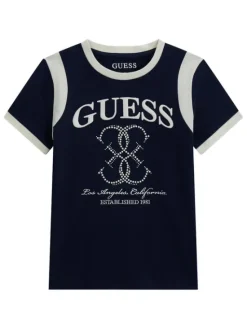 Guess T-Shirt J6YI25 K3757 Granatowy Regular Fit