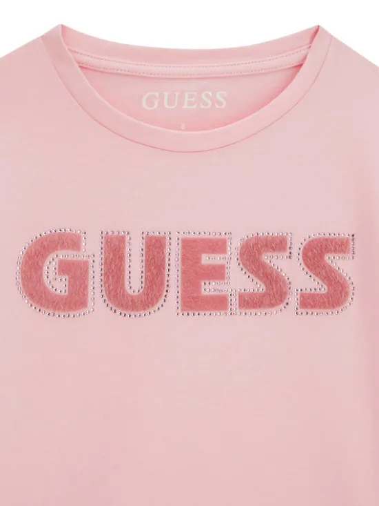 Guess T-Shirt J6YI12 2K4421 Różowy Regular Fit