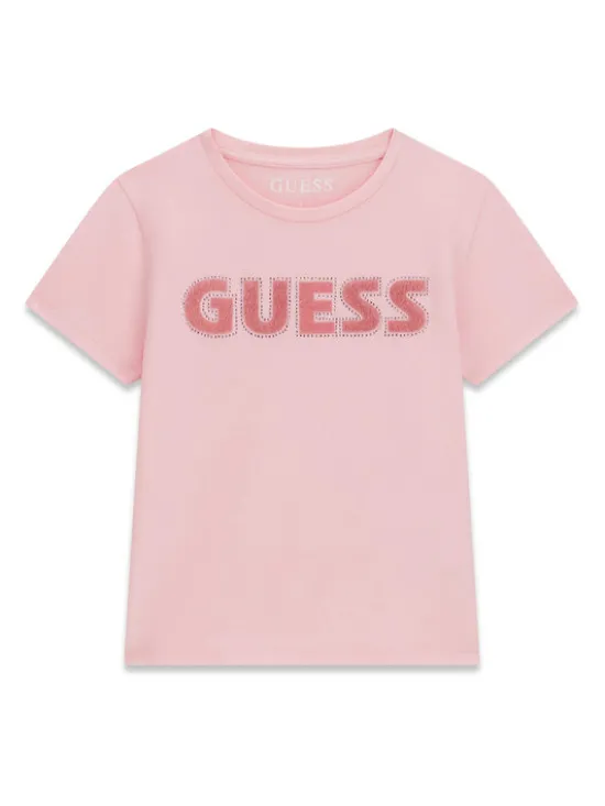 Guess T-Shirt J6YI12 2K4421 Różowy Regular Fit