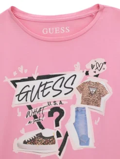 Guess T-Shirt J6YI02 K3667 Różowy Regular Fit