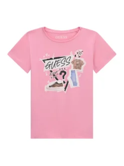 Guess T-Shirt J6YI02 K3667 Różowy Regular Fit