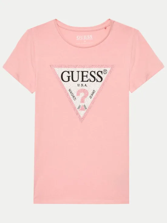 Guess T-Shirt J2YI51 K6YW1 Różowy Regular Fit