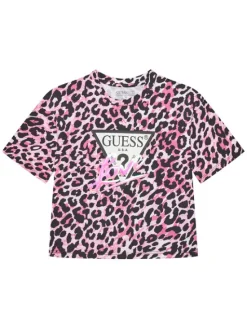 Guess T-Shirt J5YI07 K6YW4 Różowy Regular Fit