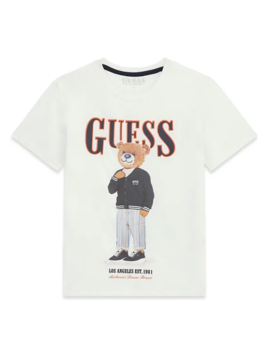 Guess T-Shirt L6GI09 K8HM4 Biały Regular Fit