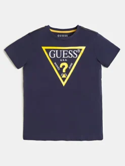 Guess T-Shirt L73I55 K8HM0 Granatowy Regular Fit