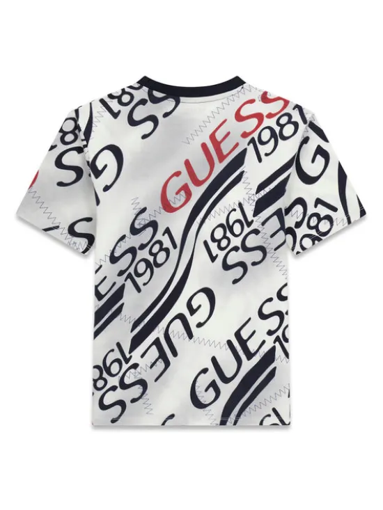 Guess T-Shirt L6RI04 K8HM4 Biały Oversize