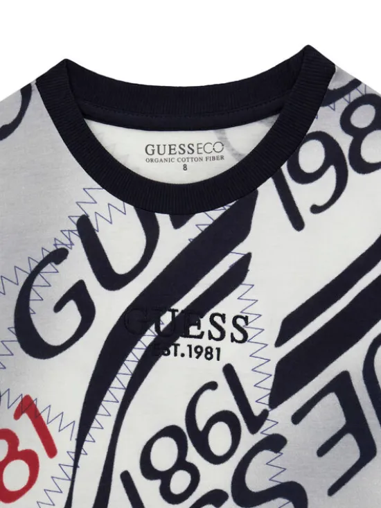 Guess T-Shirt L6RI04 K8HM4 Biały Oversize