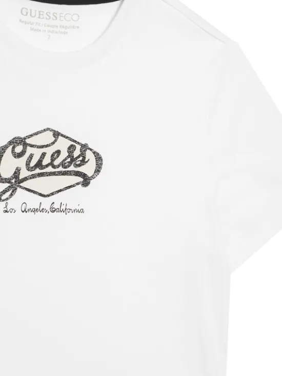 Guess T-Shirt L6RI02 K8HM4 Biały Regular Fit