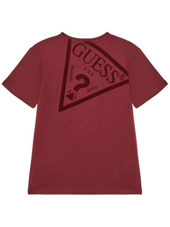 Guess T-Shirt L5YI39 K8HM4 Bordowy Regular Fit
