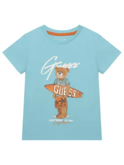 Guess T-Shirt N6GI04 K8HM4 Niebieski Regular Fit