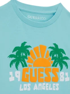 Guess T-Shirt N6GI09 K8HM4 Niebieski jasny Regular Fit