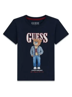 Guess T-Shirt N6RI05 K8HM4 Granatowy Regular Fit