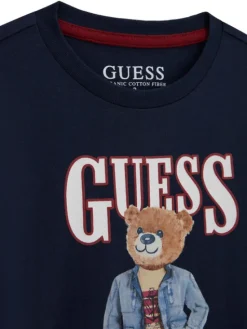 Guess T-Shirt N6RI05 K8HM4 Granatowy Regular Fit