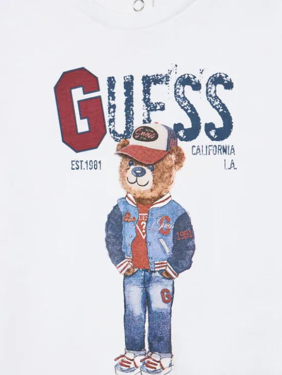 Guess T-Shirt N5YI22 K8HM4 Biały Regular Fit