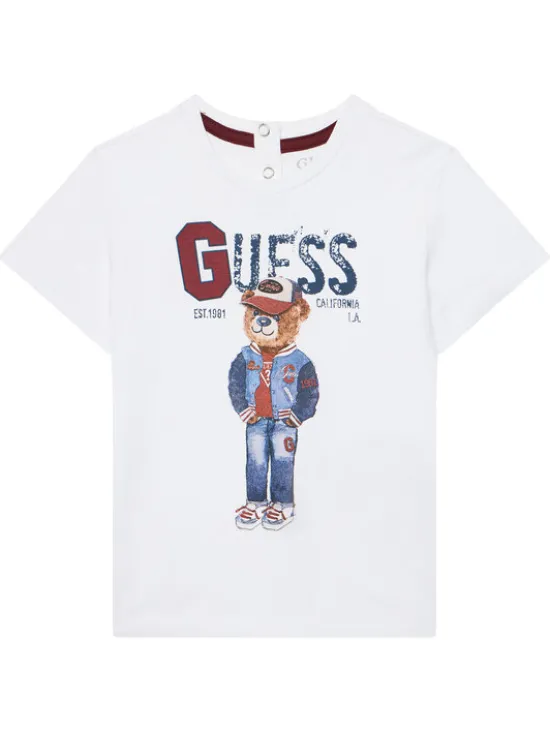 Guess T-Shirt N5YI22 K8HM4 Biały Regular Fit