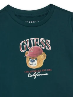 Guess T-Shirt N6YI13 K3801 Zielony ciemny Regular Fit