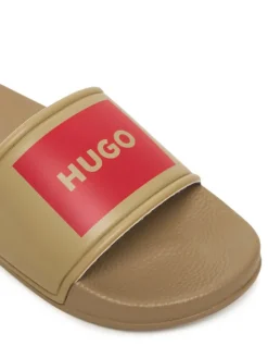 HUGO Klapki G01179 S Beżowy
