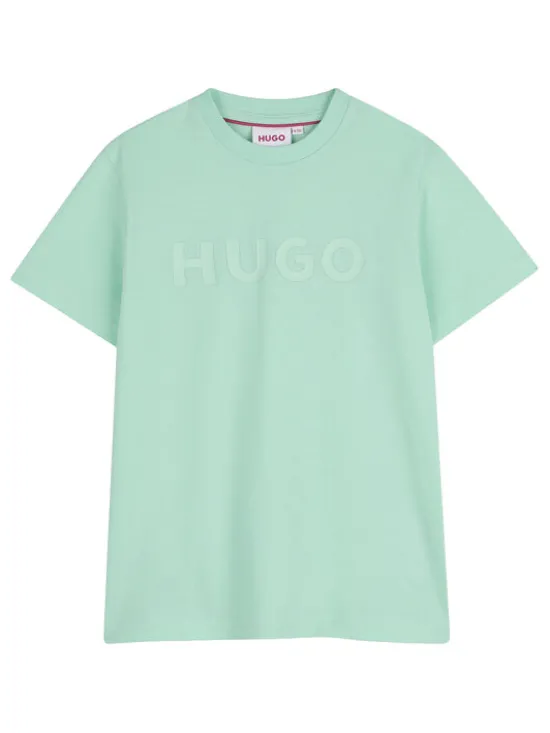 HUGO T-Shirt G01014 D Zielony Regular Fit