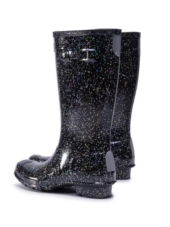Hunter Kalosze Org Kids Giant Glitter Boots JFT6075RGT Czarny