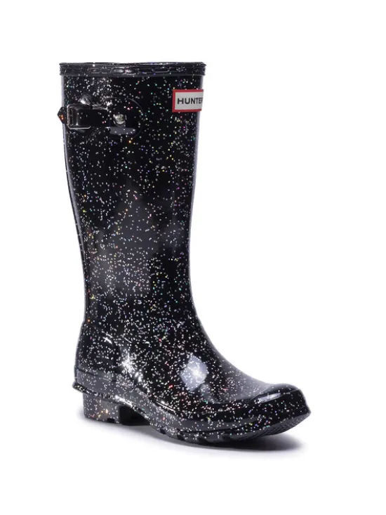Hunter Kalosze Org Kids Giant Glitter Boots JFT6075RGT Czarny