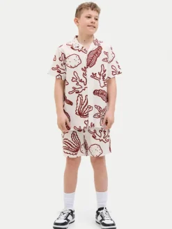 Jack & Jones Junior Koszula Luke 12277298 Écru Relaxed Fit
