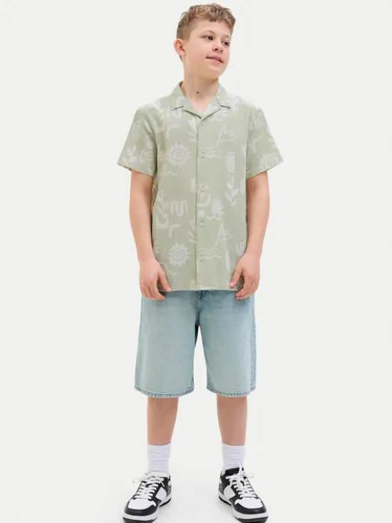 Jack & Jones Junior Koszula Luke 12277298 Zielony Relaxed Fit