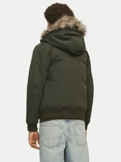 Jack & Jones Junior Kurtka zimowa 12258512 Zielony Regular Fit