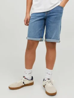 Jack & Jones Junior Szorty jeansowe 12257395 Niebieski Regular Fit