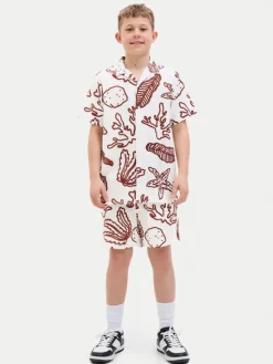 Jack & Jones Junior Szorty materiałowe 12277599 Écru Relaxed Fit