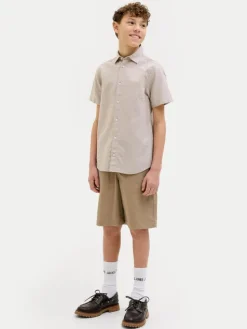 Jack & Jones Junior Szorty materiałowe Tony 12268938 Brązowy Relaxed Fit