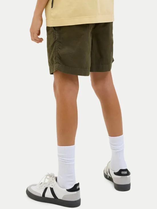Jack & Jones Junior Szorty materiałowe Jaiden 12275023 Khaki Loose Fit