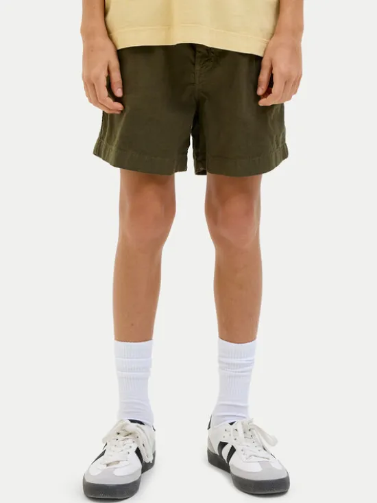 Jack & Jones Junior Szorty materiałowe Jaiden 12275023 Khaki Loose Fit