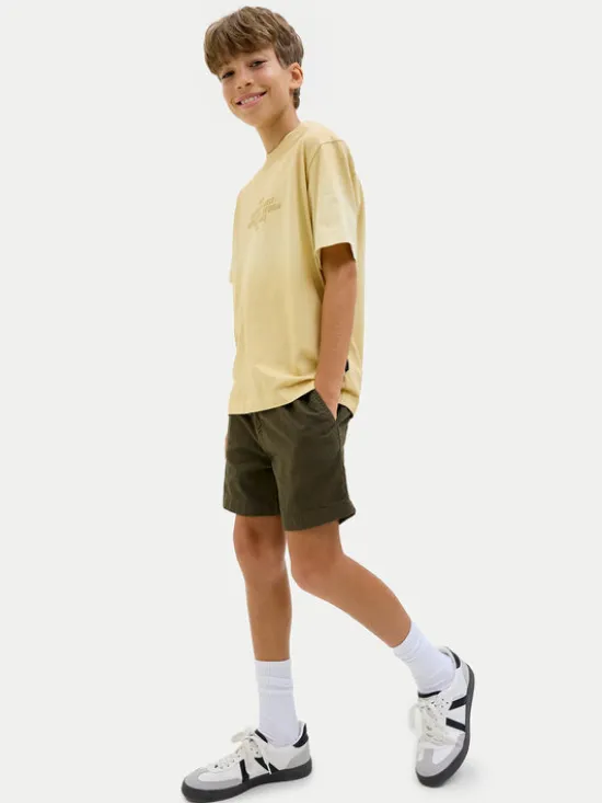 Jack & Jones Junior Szorty materiałowe Jaiden 12275023 Khaki Loose Fit