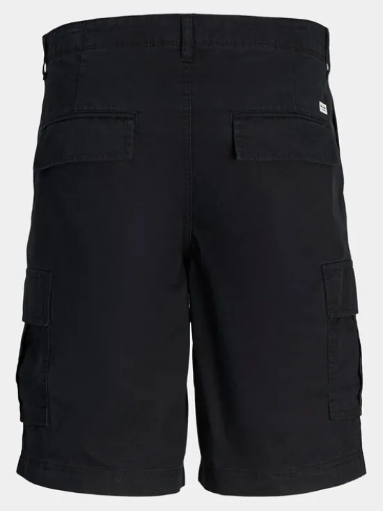 Jack & Jones Junior Szorty materiałowe Jpstcole 12254171 Czarny Loose Fit