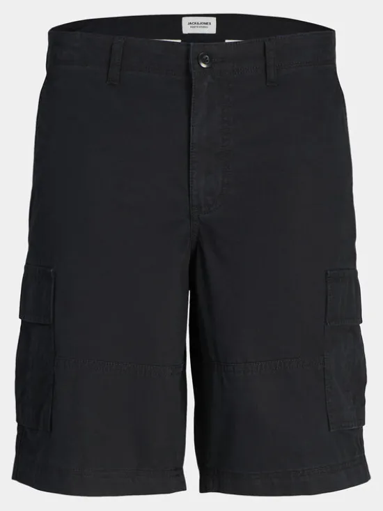 Jack & Jones Junior Szorty materiałowe Jpstcole 12254171 Czarny Loose Fit