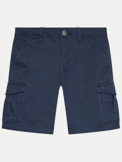 Jack & Jones Junior Szorty materiałowe 12182856 Granatowy Cargo Fit