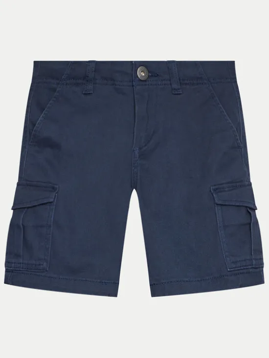 Jack & Jones Junior Szorty materiałowe 12182856 Granatowy Cargo Fit