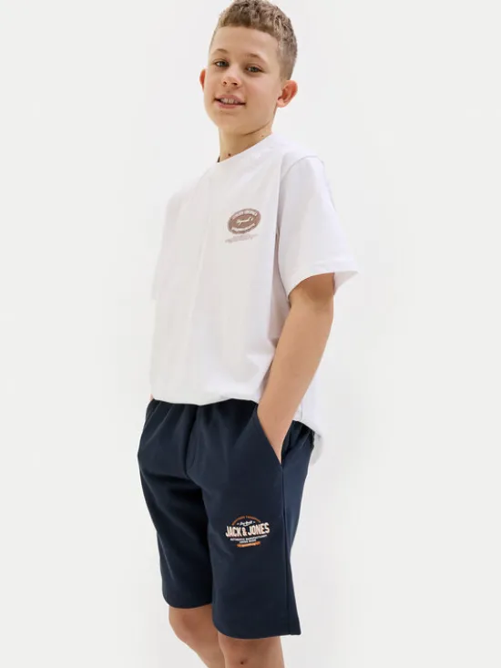 Jack & Jones Junior Szorty sportowe Logo 12249970 Granatowy Slim Fit