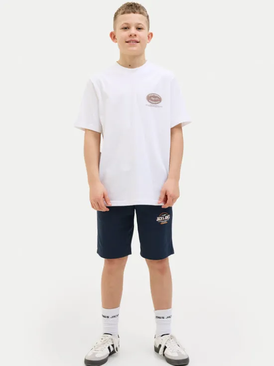 Jack & Jones Junior Szorty sportowe Logo 12249970 Granatowy Slim Fit