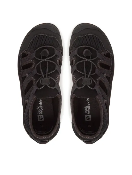 Jack Wolfskin Sandały Levente Sandal A64080 S Czarny