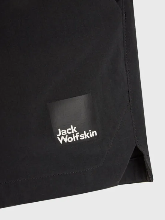 Jack Wolfskin Szorty materiałowe Teen 1609871 Czarny Regular Fit