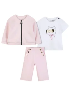 Karl Lagerfeld Kids Komplet dresowy Z31056 M Różowy Regular Fit