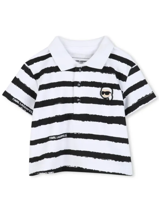 Karl Lagerfeld Kids Komplet polo i spodenki Z31068 M Beżowy Regular Fit